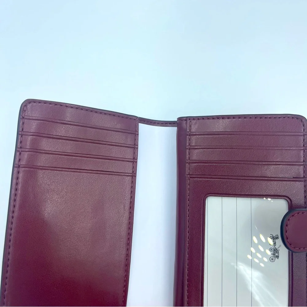 Coach Medium Corner Zip Wallet Signature Canvas NWT - Picture 5 of 10